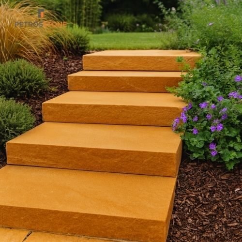 Limestone Block Steps & Stone Slabs