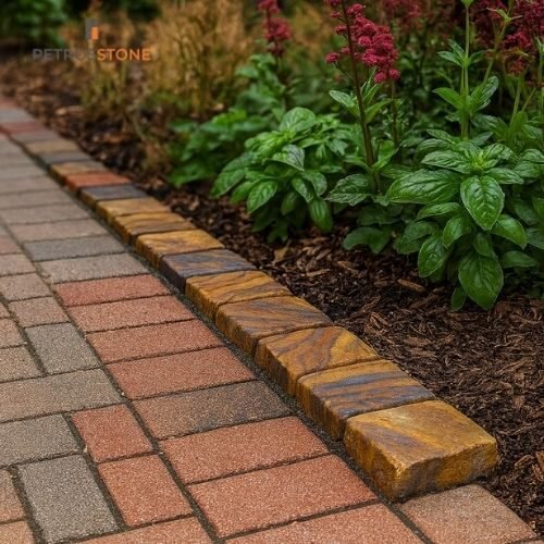 Sandstone Cobble Borders