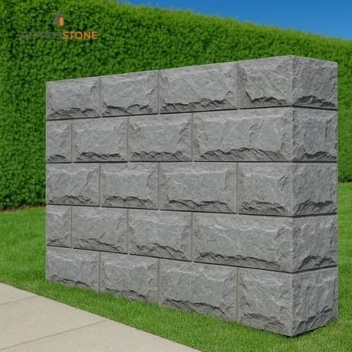 Sandstone Rock-faced building blocks