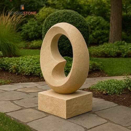 Sandstone Stone Spheres and Sculptural Accents