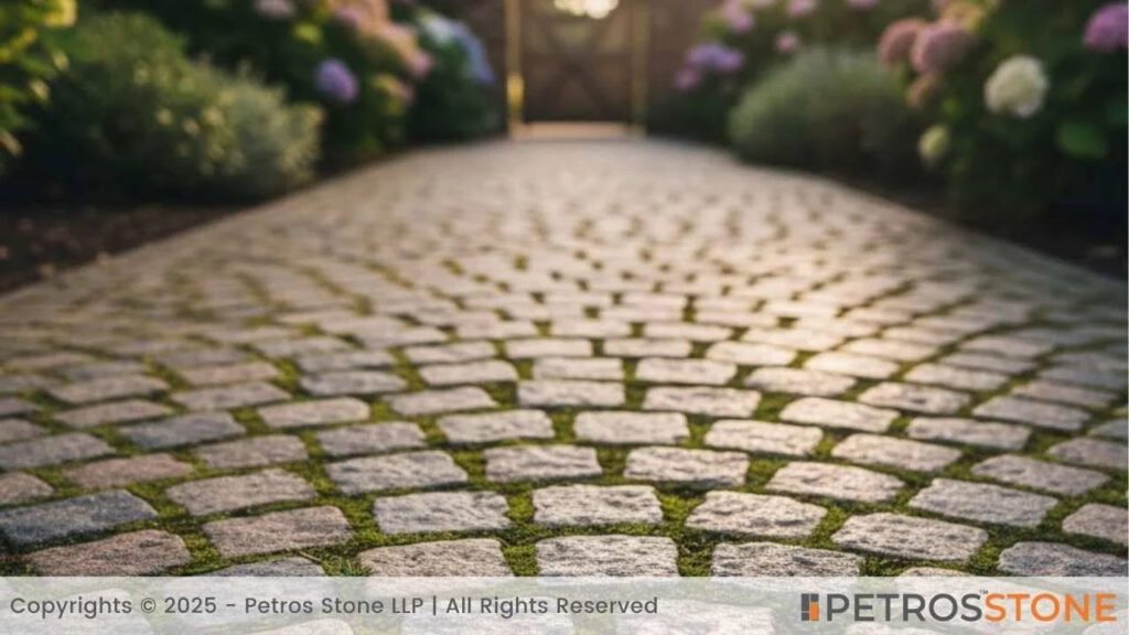 Kandla Grey Sandstone Cobblestones (for garden paths or driveways)