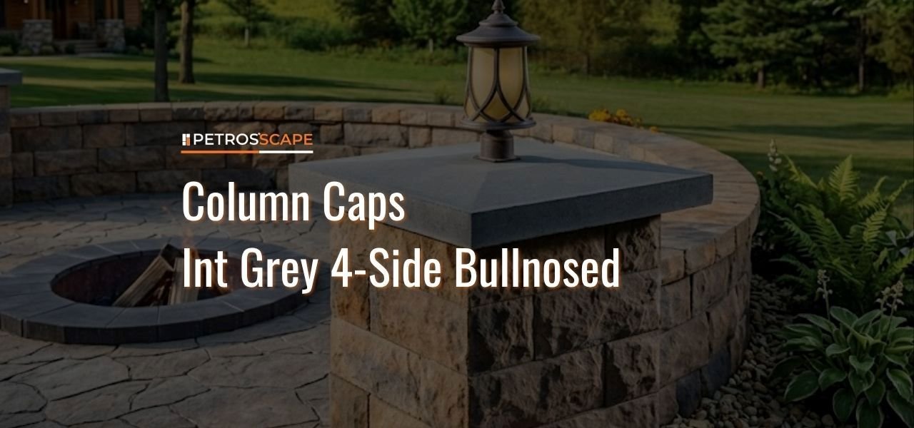 Column Caps Int Grey 4-Side Bullnosed