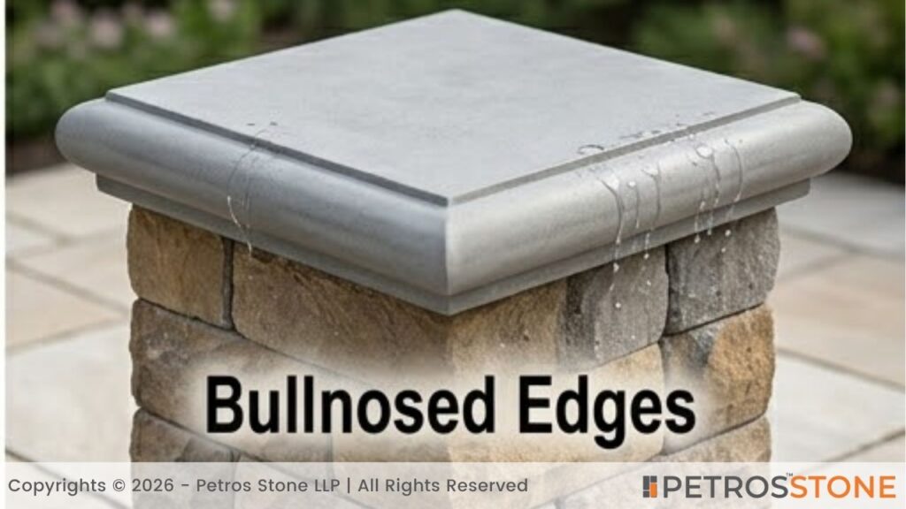 Int Grey Column Cap Bullnosed Edges