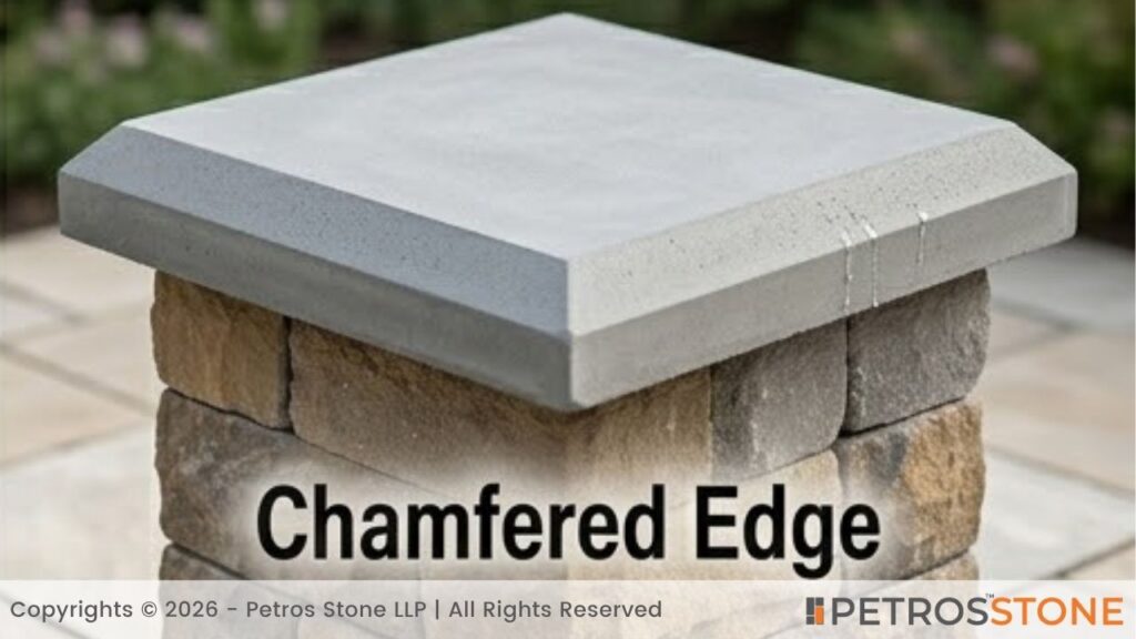Int Grey Column Cap Chamfered Edges