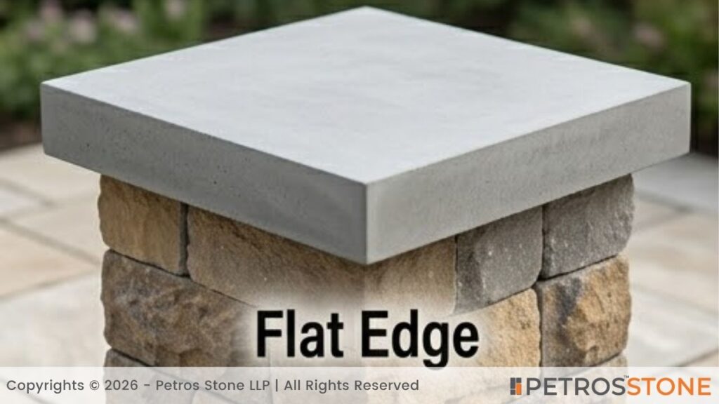 Int Grey Column Cap Flat Edges